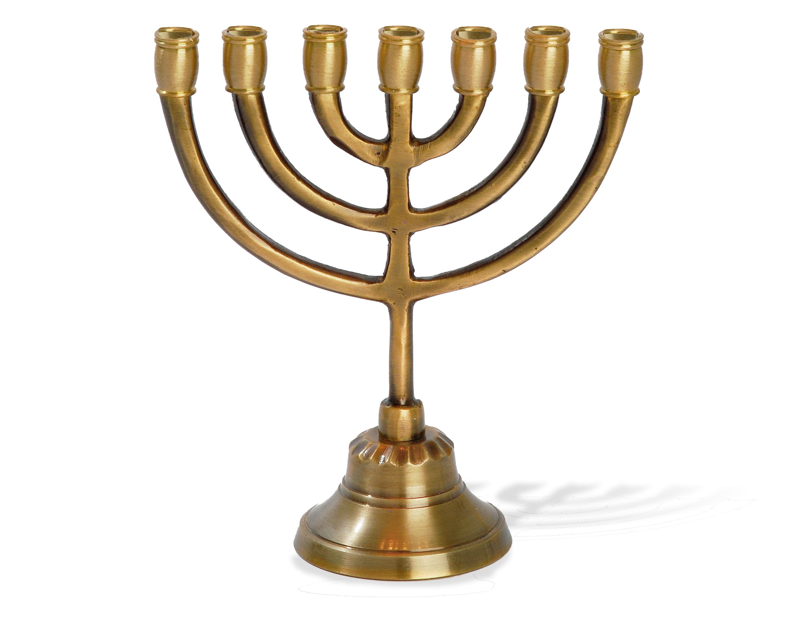 Koperen menora 13cm mat