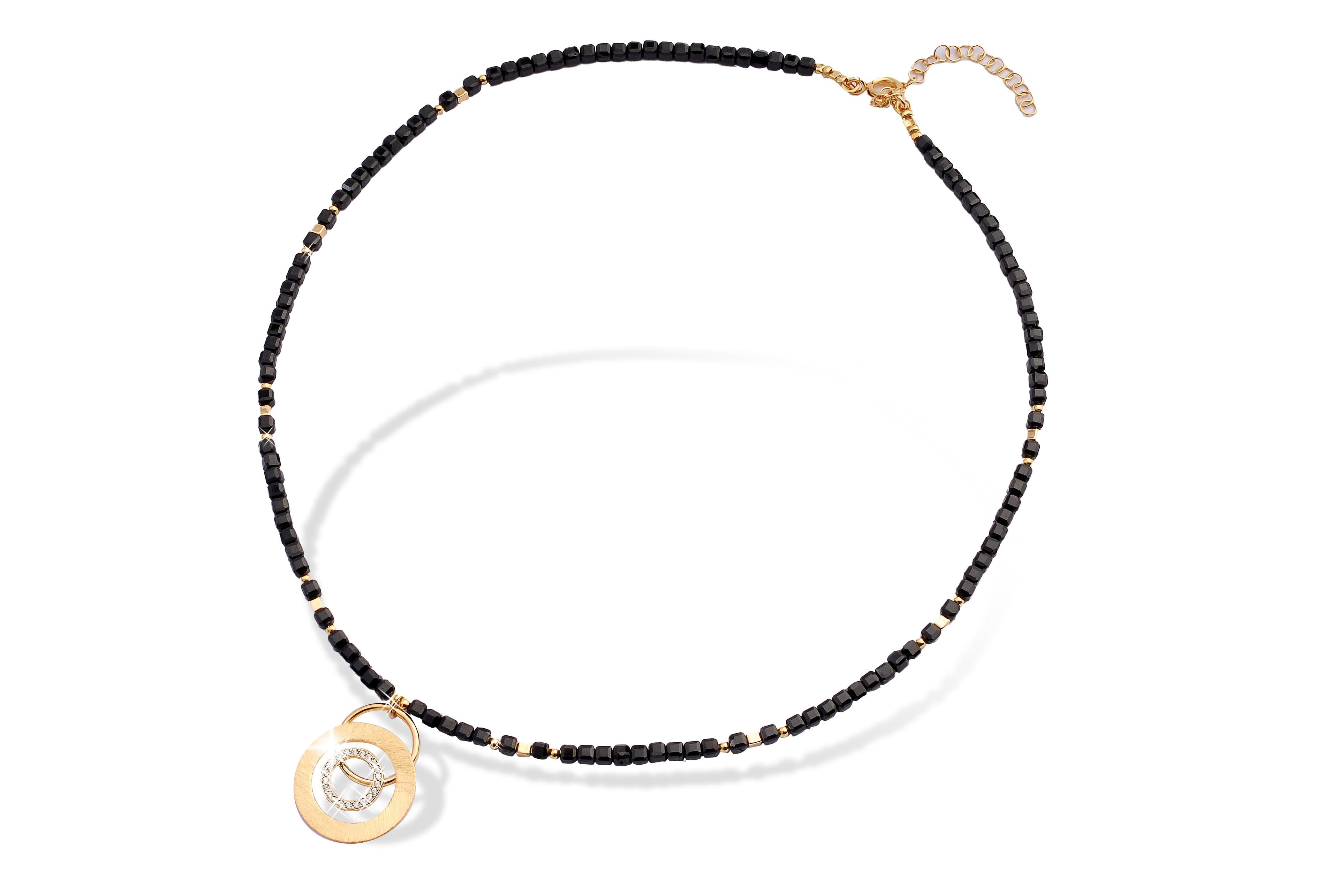 Collier spinelsteen met vergulde hanger