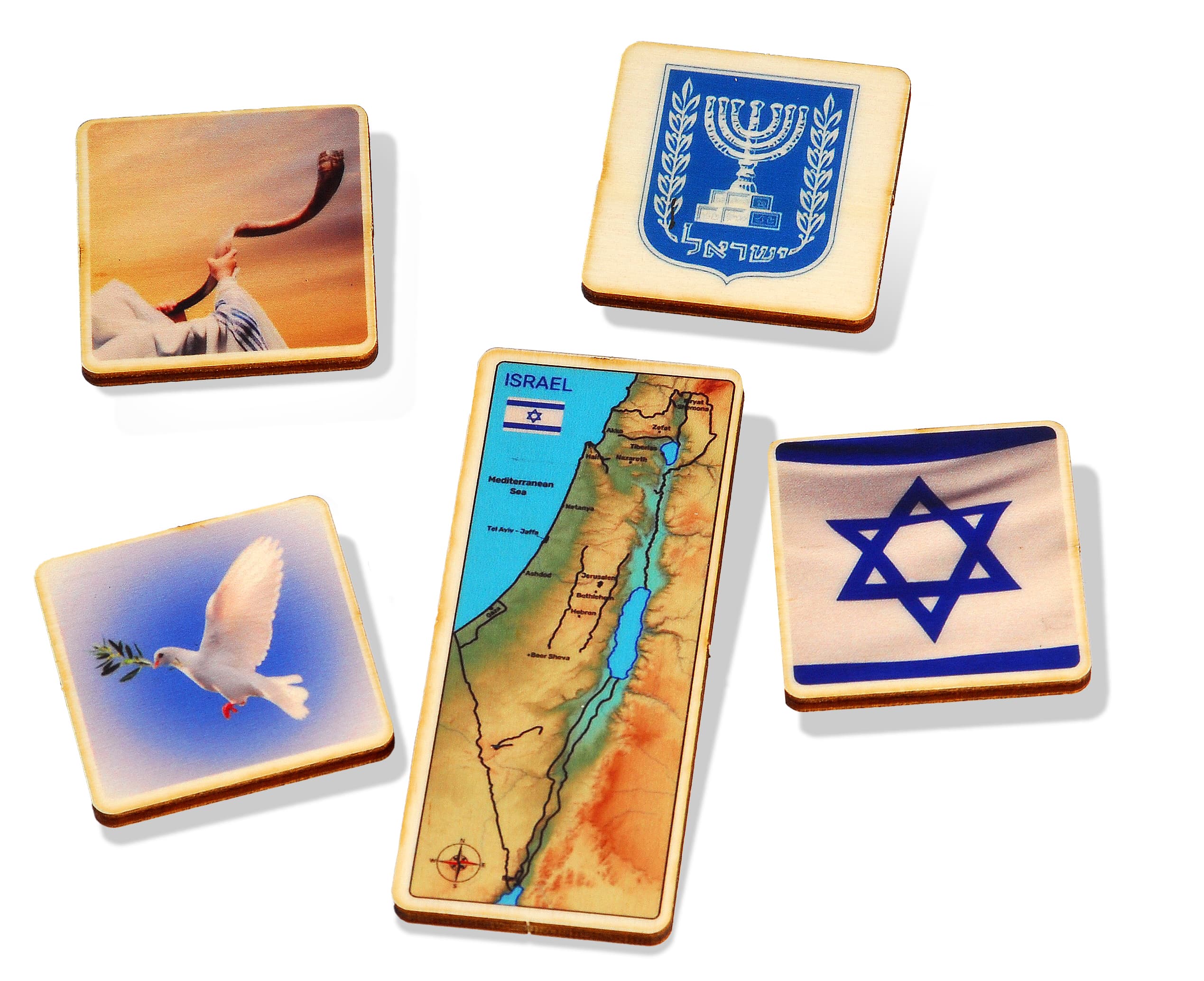 Set van 5 Israël magneten