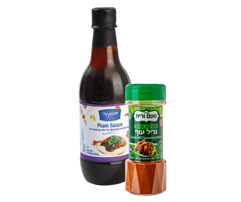 Set pruimensaus en BBQ-kip kruiden