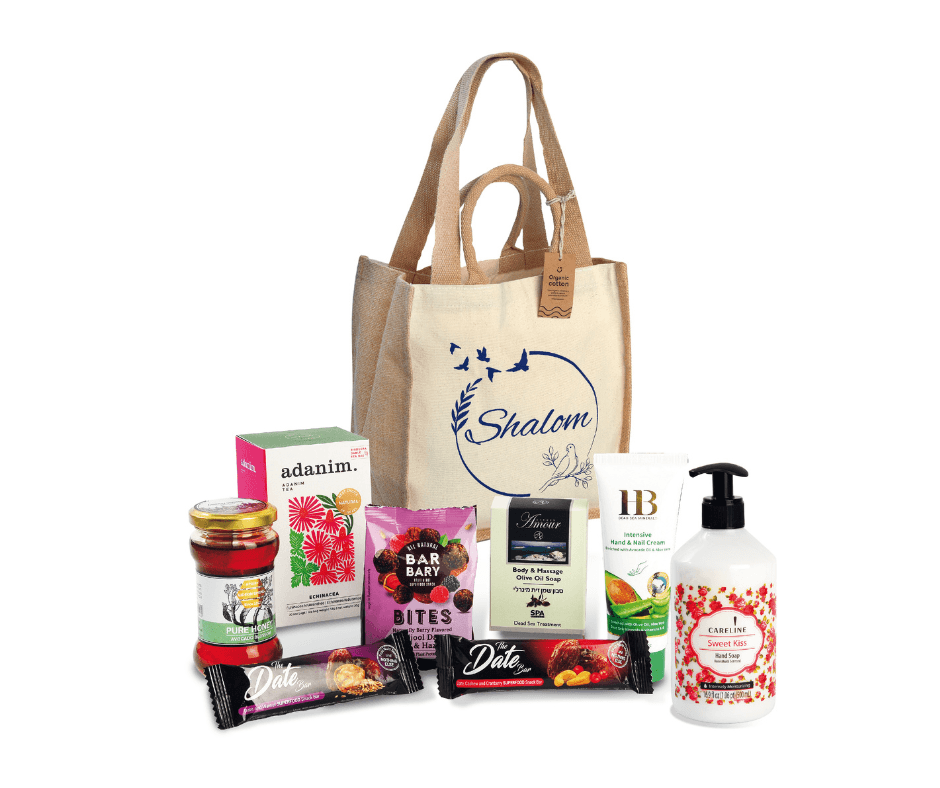 Geschenkpakket in shalom tas (zonder wijn)