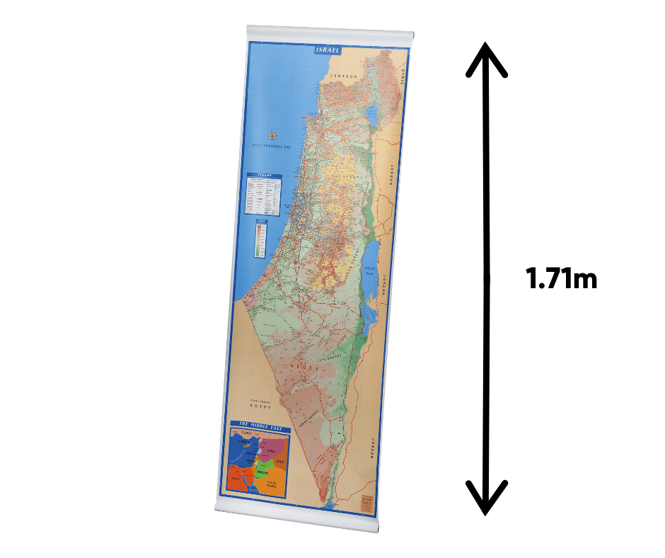 Landkaart Israel op canvas - product image